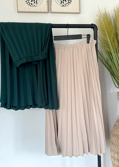 Pleated Midi Skirt