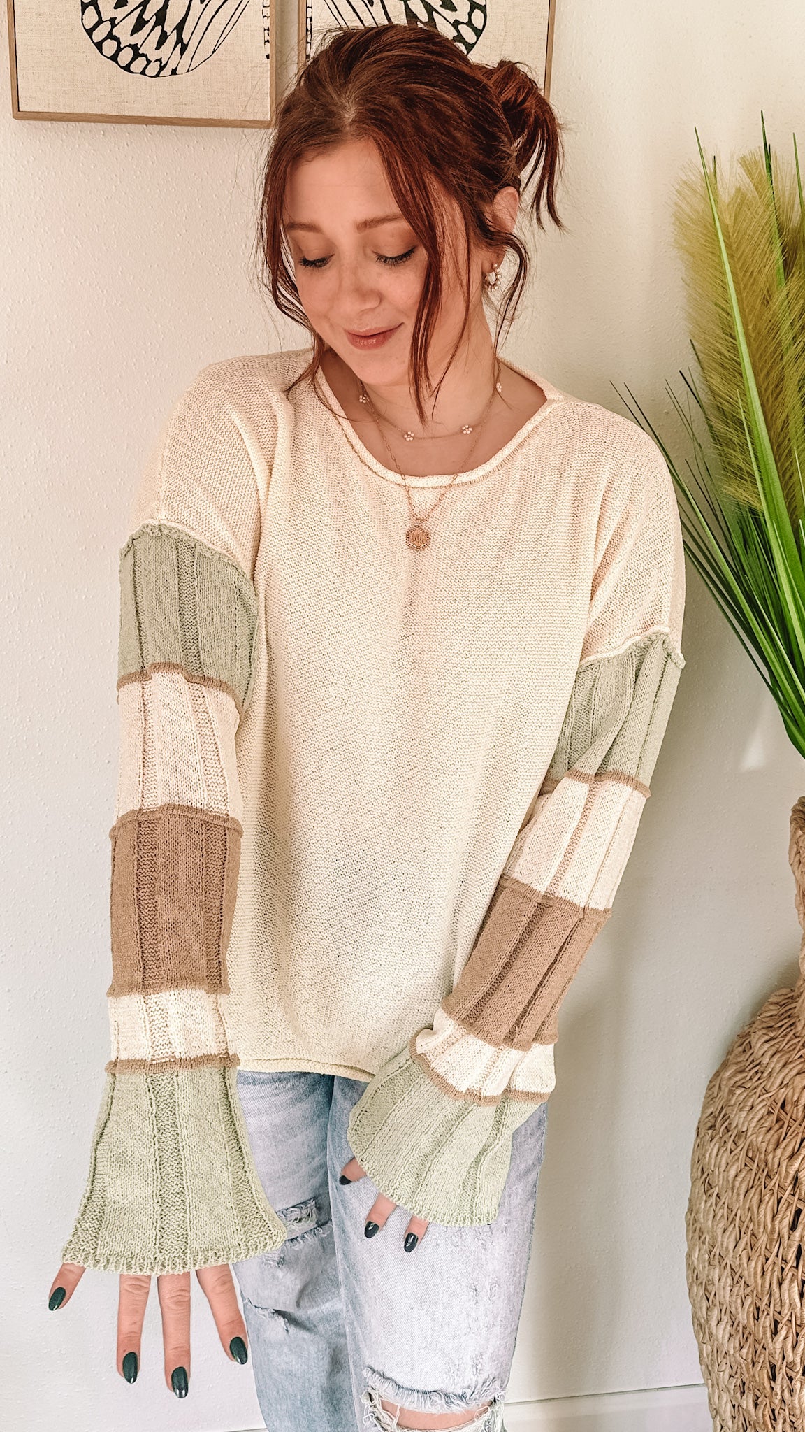 Lightweight Colorblock Sweater