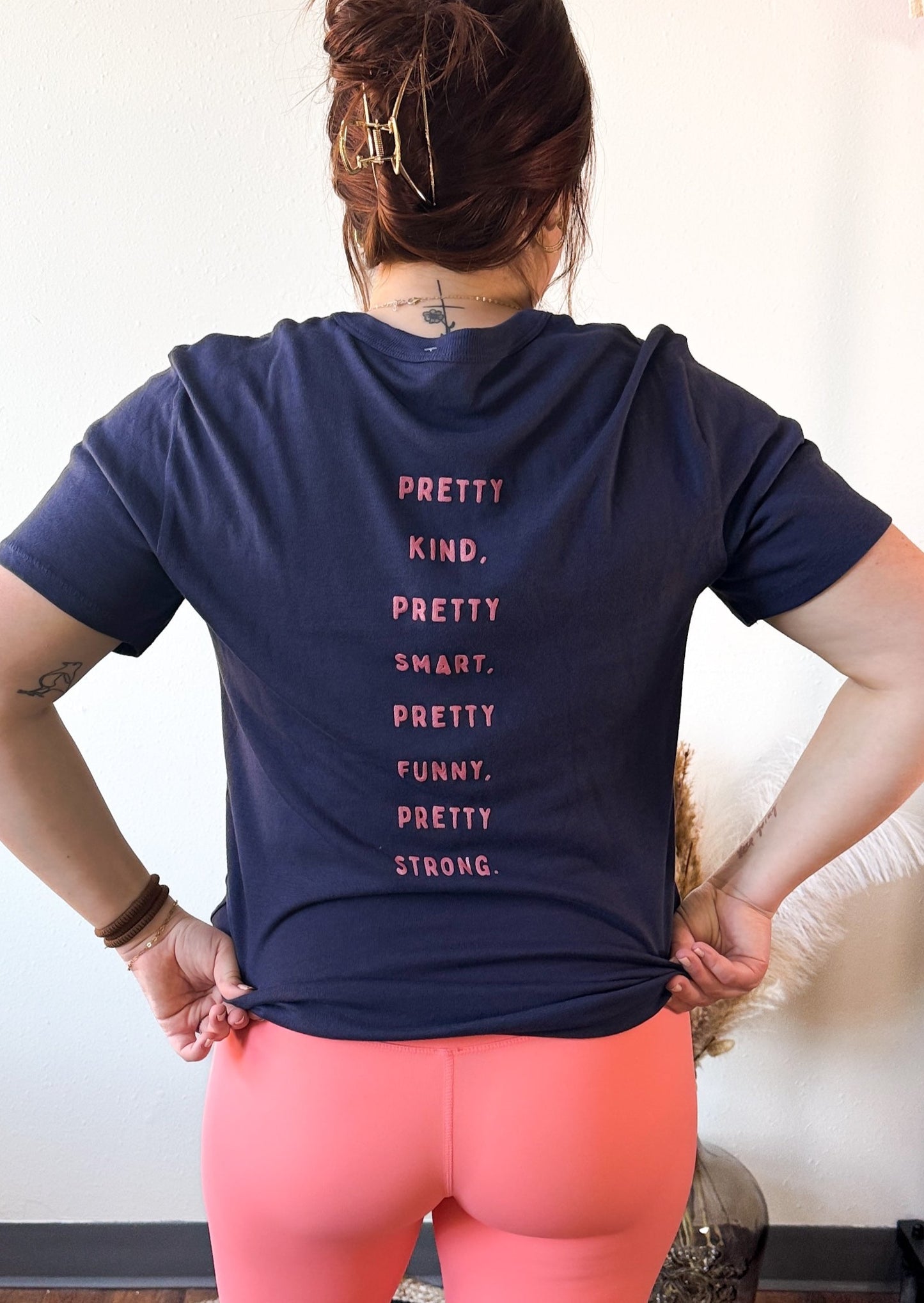 Aim To Be Pretty Graphic Tee, Navy