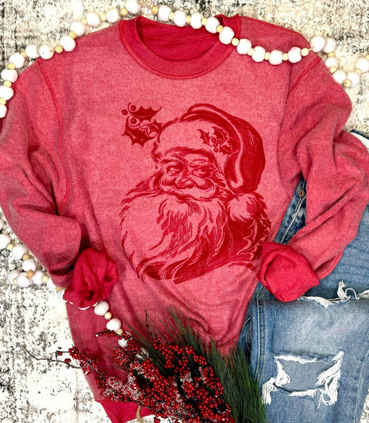 Vintage Santa Inside Out Christmas Sweatshirt