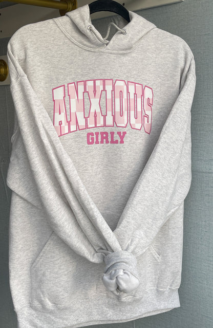 Anxious Girly Hoodie | Oatmeal Heather