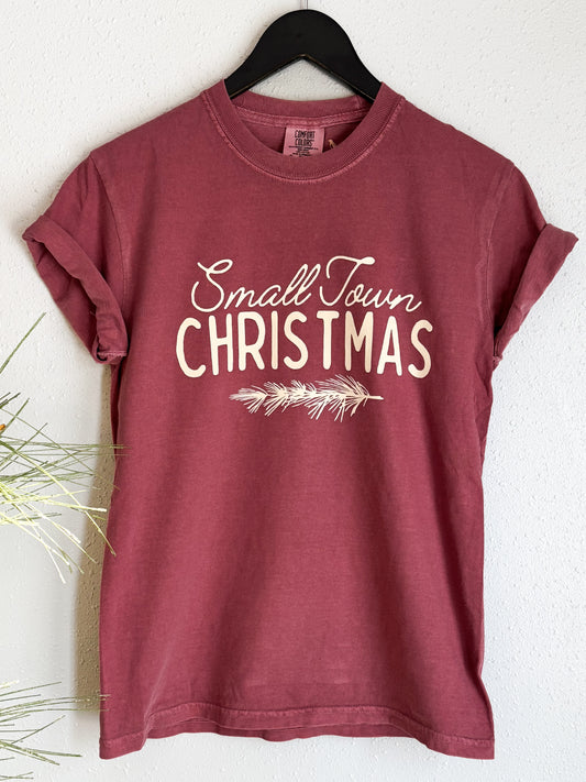 Small Town Christmas Tee, Brick