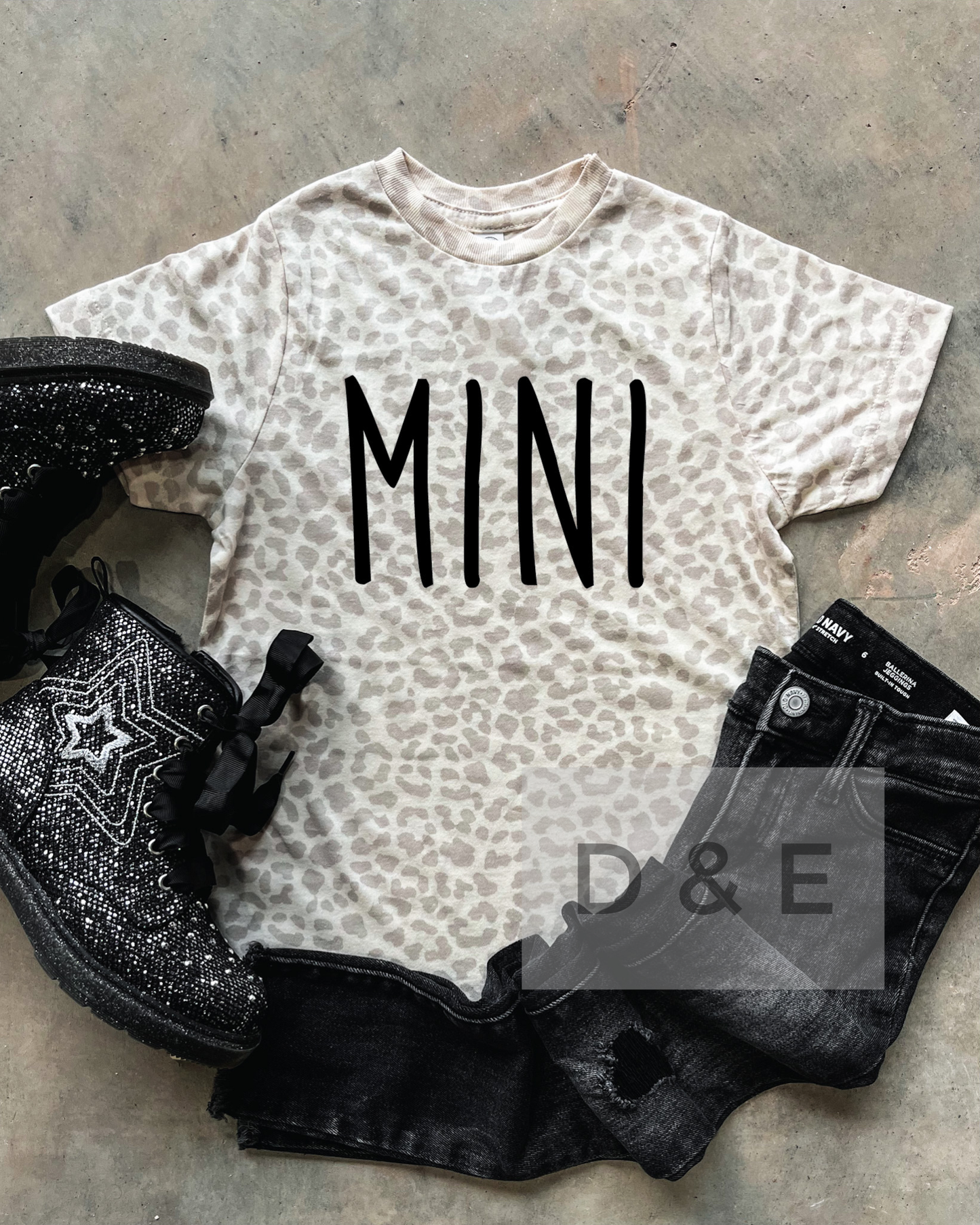 Mini Natural Leopard Graphic Tee